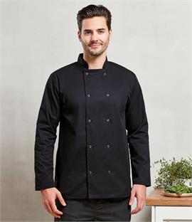 Premier Unisex Long Sleeve Stud Front Chefs Jacket